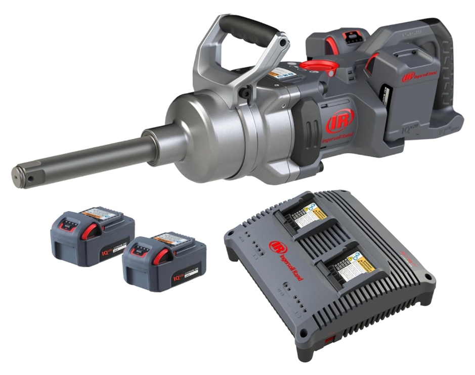 Ingersoll Rand Power Tools Model W9691-K4E - 20V High-Torque 1" Drive Cordless Impact Wrench Kit, 3000 ft-lbs Nut-Busting Torque, 4 Batterie